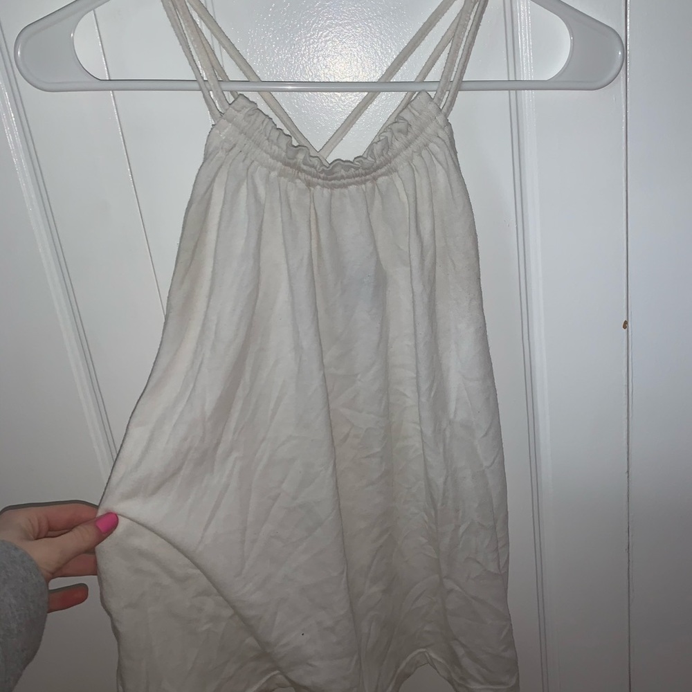 white tank top